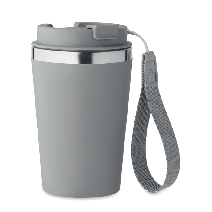 Gobelet personnalisé 350ml inox recyclé Topaz gris pierre